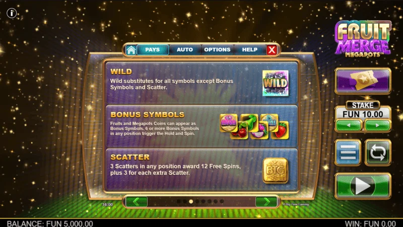 Fruit Merge Megapots - gridi ya alama na vito